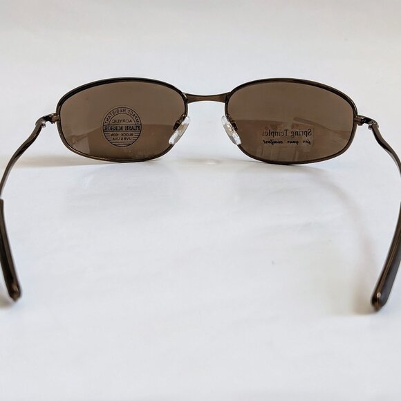 NWT Vintage 90's Rectangle Metal Sport Sunglasses (S. Brown) - Picture 4 of 5